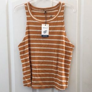 Ladies’ united by blue Striped Muscle Tank Top (L)